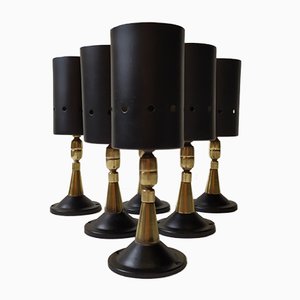 Small Spotlight Lamps in the style of Stilnovo, 1950s, Set of 6
