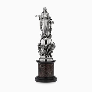 19th Century French Monumental Solid Silver Figural Centrepiece, 1880s