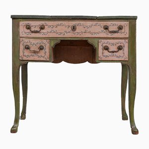 Italian Antique Painted Foldable Vanity Desk
