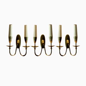 Double Light Wall Lights by Giò Ponti, 1950s, Italy, Set of 3