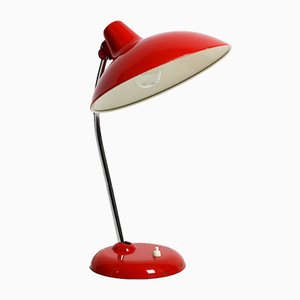 Lampada da tavolo nr. 6786 in metallo rosso di Kaiser Idell, anni '60