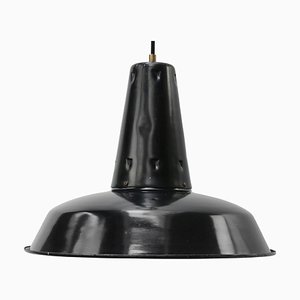 Lampada a sospensione vintage industriale nera, Francia