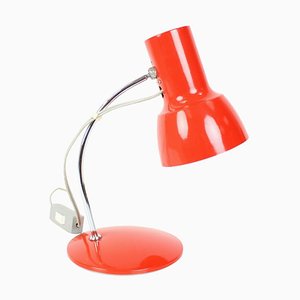 Lámpara de mesa Mid-Century roja de Napako, años 70