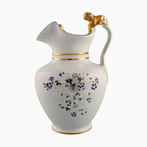 Antique Chocolate Jug in Porcelain with a Lion on the Handle from Gustafsberg