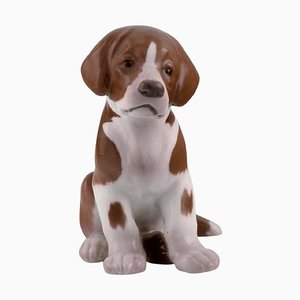 Figurine Antique en Porcelaine de Saint Bernhard Puppy de Bing & Grøndahl