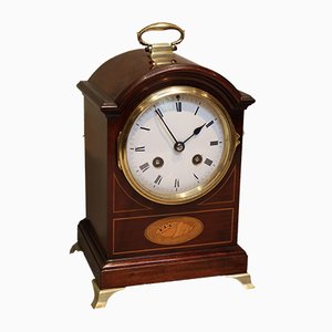 Small Mahogany & Inlay Mantel Clock