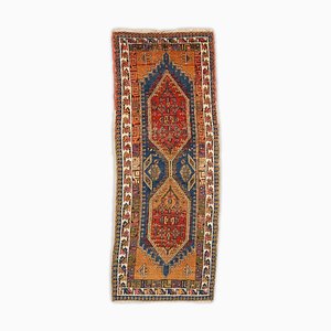 Geometric Sarab Runner Rug in Terracotta with Border