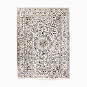 Floral Nain Rug with Border and Medallion