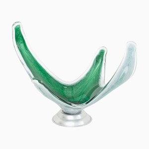 Vase en Verre de Murano Vert, 1970s