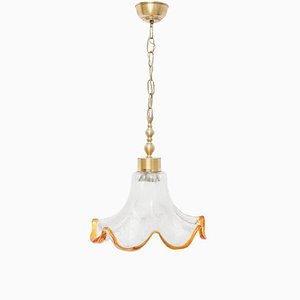 Lampada a sospensione Mid-Century moderna in vetro, anni '60