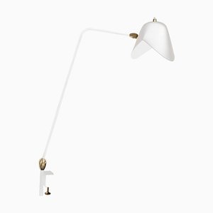 Lámpara de mesa Agrafée 2 giratoria en blanco de Serge Mouille