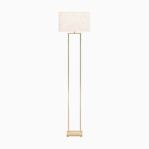 Floor Lamp Urban Lotis Mw24 Brass Matt / Lampshade Forest by Peter Ghyczy