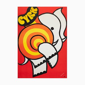 Treutler, Cyrk: Elephant, 1975, Polish Circus Poster