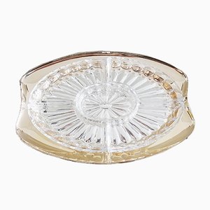 Silver Plated Tray with Crystal Glass Serving Bowls from HKE, Set of 6