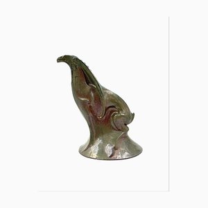 A. Chini, Créature Fantastique, años 30, Escultura italiana de cerámica Craquelé