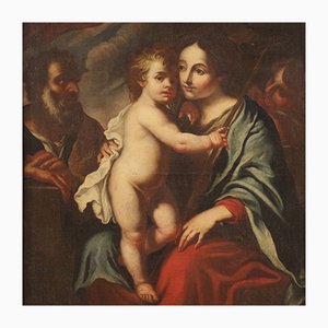 Sainte Famille, 17ème Siècle, Peinture Antique, Encadrée