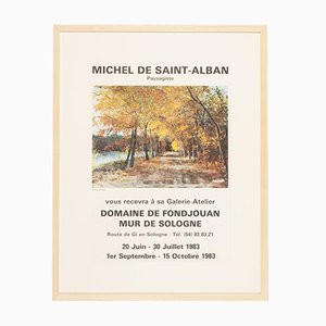 Affiche d'Exposition Michel de Saint-Alban, Encadrée