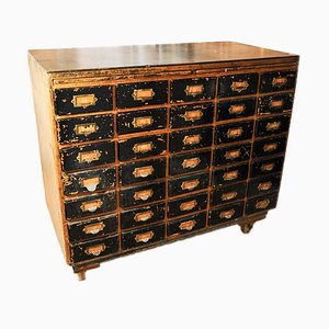 Factory Bank of Thirty Five Industrial Drawers, 1950s