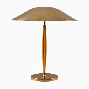 Lampe de Bureau Mid-Century en Teck et Laiton de Böhlmarks, Suède