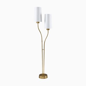 Scandinavian Mid-Century Floor Lamp in Brass