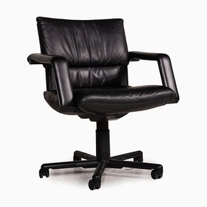 Black Leather Chair from Vitra