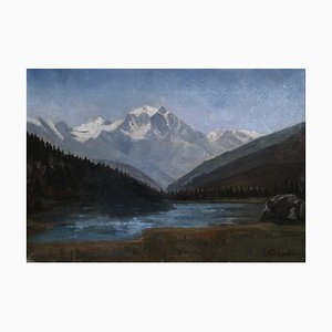 Louis Camille Gianoli, Le Mont-Blanc depuis Sallanches, 1937, óleo sobre lienzo