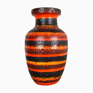 Large Multi-Color Pottery Fat Lava Multi-Color Floor Vase from Scheurich