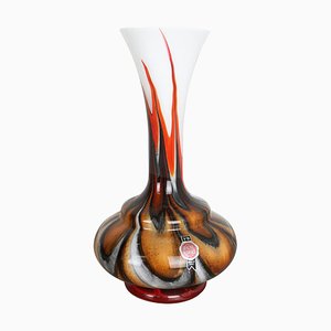 Large Vintage Pop Art Opaline Florence Glass Vase, Italy