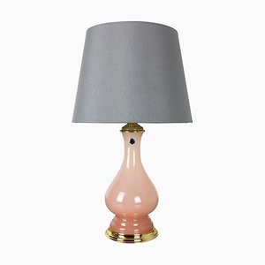 Pink Opaline Murano Glass Table Lamp from Cenedese Vetri, 1960s