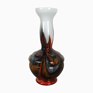 Vase Florence Vintage en Verre Opalin par Carlo Moretti, Italie
