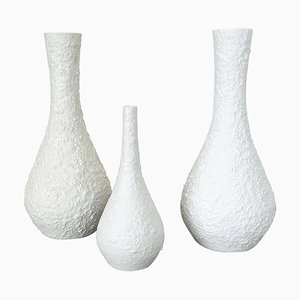 Vases Op Art en Porcelaine de Edelstein Bavaria, Allemagne, 1970s, Set de 3