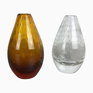 Bubble Glass Vases from Hirschberg, Germany, 1970s, Set of 2