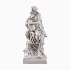 19. Jh. Frau mit Amphore Skulptur von Royal Dux Bohemia