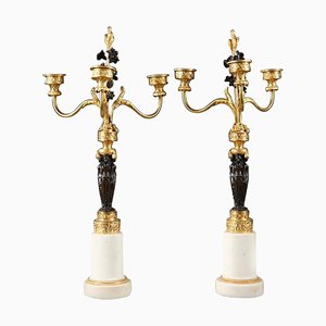 Candelabri Impero con cariatidi, inizio XIX secolo, set di 2