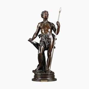 Ernest Rancoulet, Le Travail, 19ème Siècle, Statue en Bronze