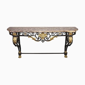 Grande Table Console Style Louis XV, 19ème Siècle