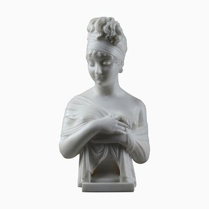 Después de Joseph Chinard, Juliette Récamier, Busto de mármol de Carrara