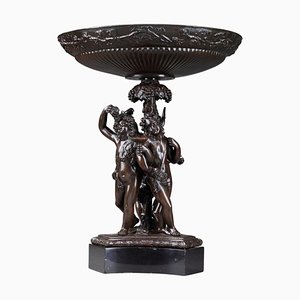 Napoleon III Obstschale aus Bronze mit mythologischer Dekoration