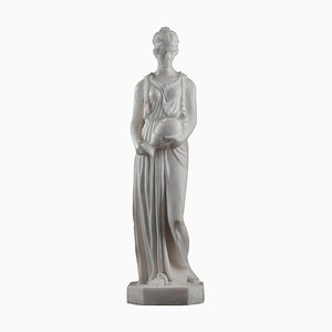 Scultura Art Deco in alabastro raffigurante una donna samaritana