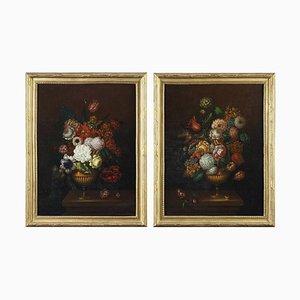 Peintures de Bouquets de Fleurs, 19ème Siècle, Set de 2