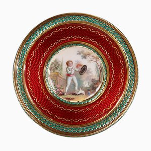 Bombonera redonda de oro y esmalte, 1779