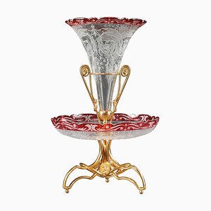 Late 19th Century Crystal and Gilt Bronze Centrepiece