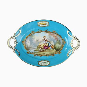 Tazza in porcellana blu in stile Sevres, XIX secolo