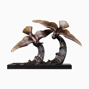 Figura Flying Gulls de bronce de Enrique Molins