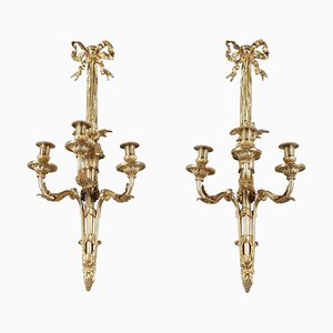 Large Louis XVI Style Wall Sconces, Set of 2