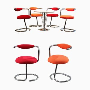 Cobra Chairs attributed to Giotto Stoppino for Alessi, Set of 8