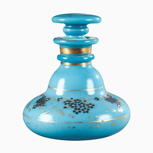 Charles X Blaue Parfümflasche aus Opalglas