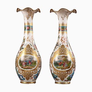Grands Vases en Opaline Attribué à Jean François Robert, Set de 2