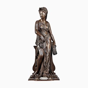 Léon Pilet, The Harvest, Allegorische Skulptur aus Bronze