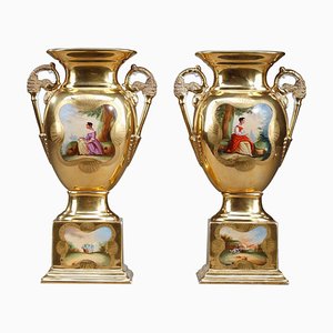 Vases Oratoire en Porcelaine de Paris, Set de 2